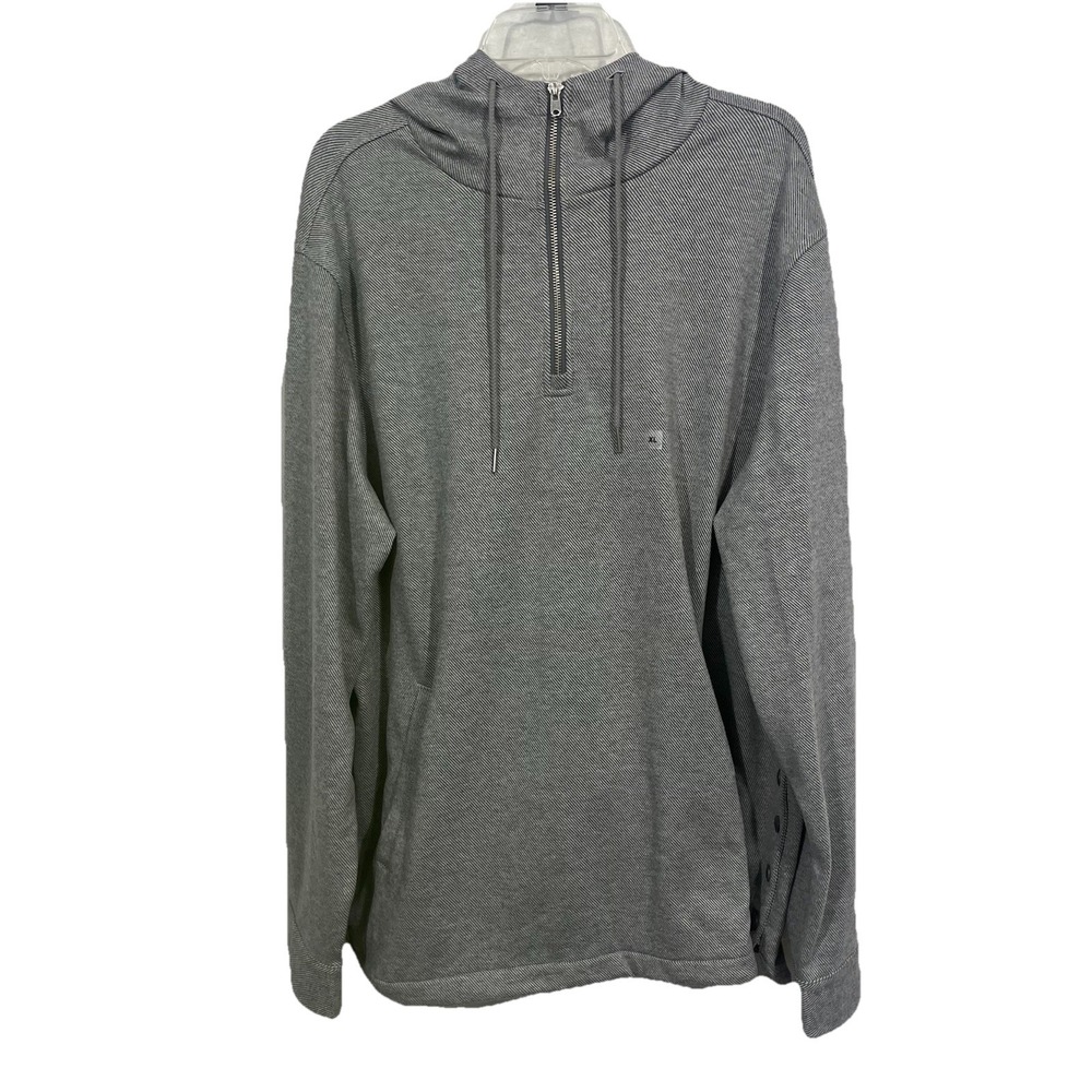 Express Men's Size XL Solid Gray Hooded Sweater NWT Soft Popover Pouch Cozy Warm